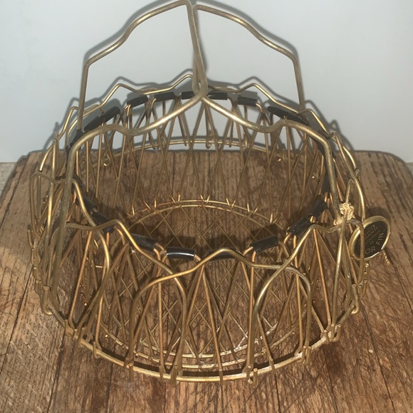 Vintage Original French “ MAGIC BASKET” gold wire 1950’s - Picture 5 of 8